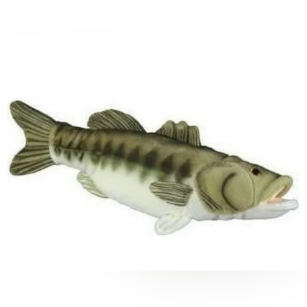 Cabin Critters Realistic Largemouth Bass Stuffed Plush Fish Toy Fishing 17”